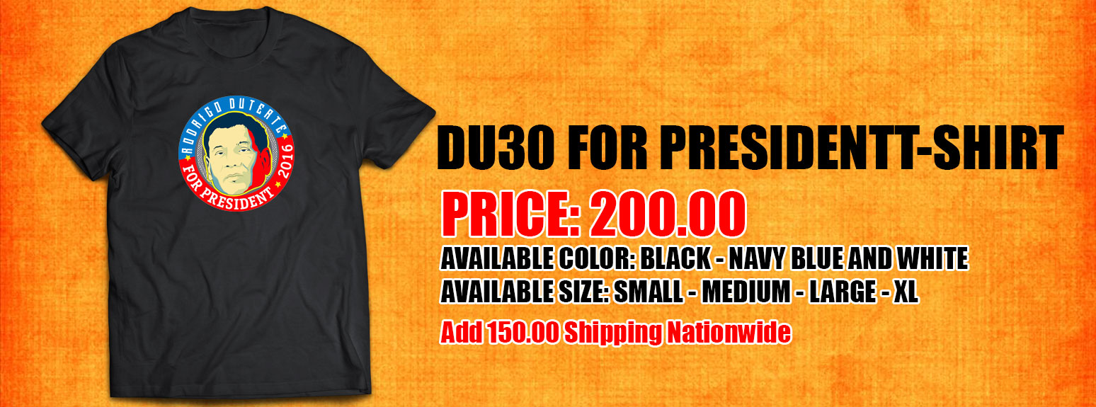 Duterte for President 2016 T-Shirt