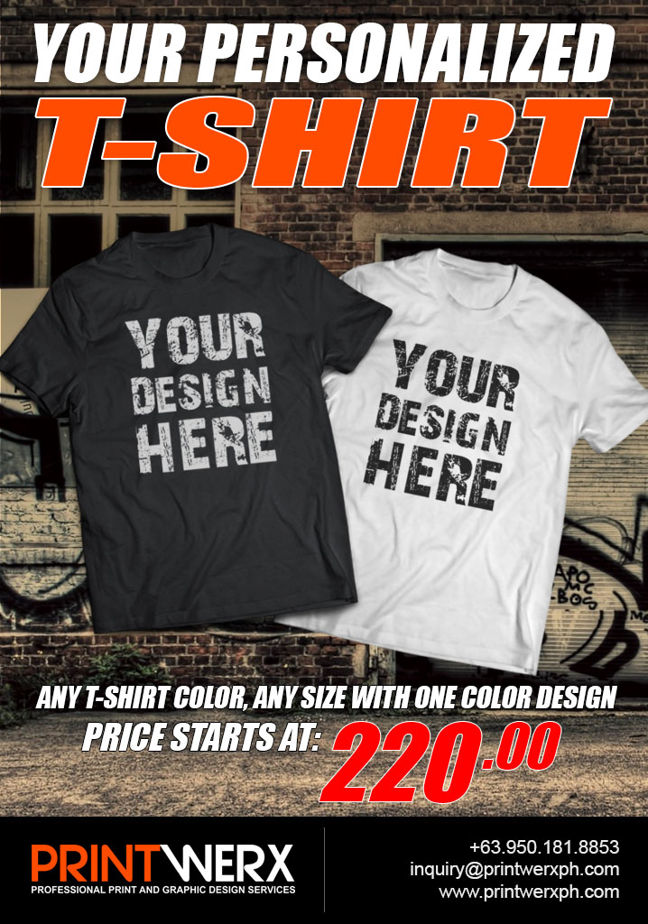 Personalized T-Shirt Printing Service in Pampanga
